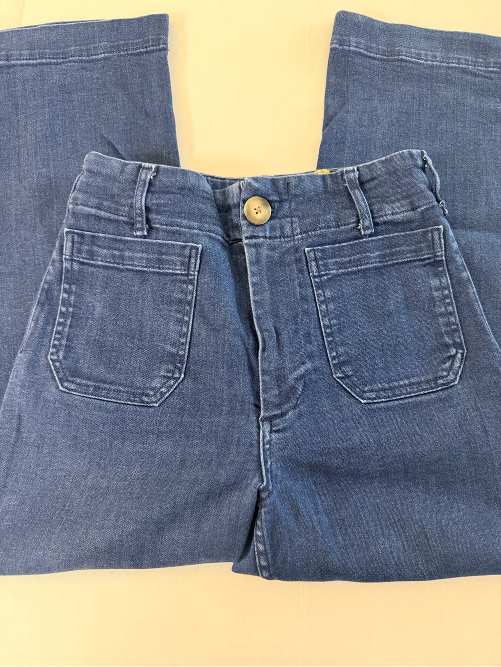 Maeve by Anthropologie The Colette Patch Pocket Wide-Leg Jeans Size 28 - Picture 12 of 13